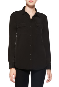 The Easy Shirt in Black - Get great deals at JustFab