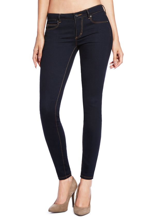 The Ultra Stretch Skinny in Black/Blue - Get great deals at JustFab