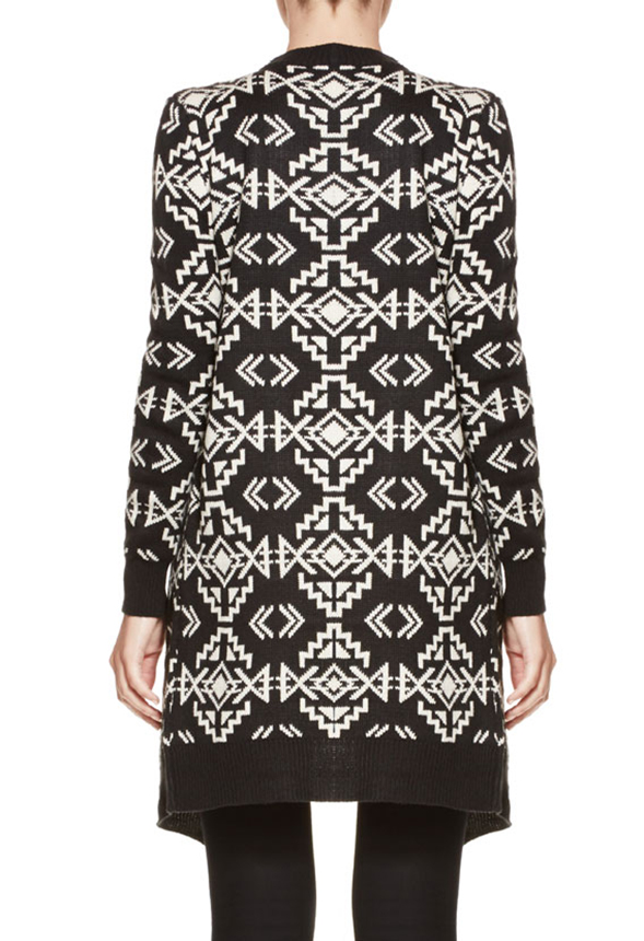 Kendall Knit Sweater in BLACK/CREAM - Get great deals at JustFab
