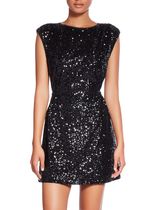 Charla Sequins Dress in SHINY BLACK - Get great deals at JustFab