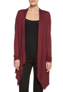 Carmen Sheer Back Cardigan in Black - Get great deals at JustFab