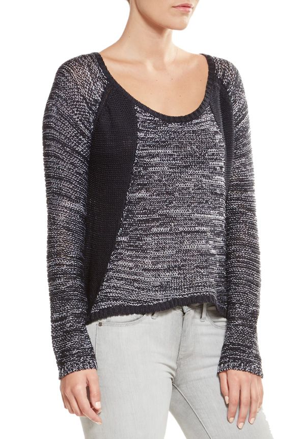 Normandy Cropped Pullover in Navy - Get great deals at JustFab