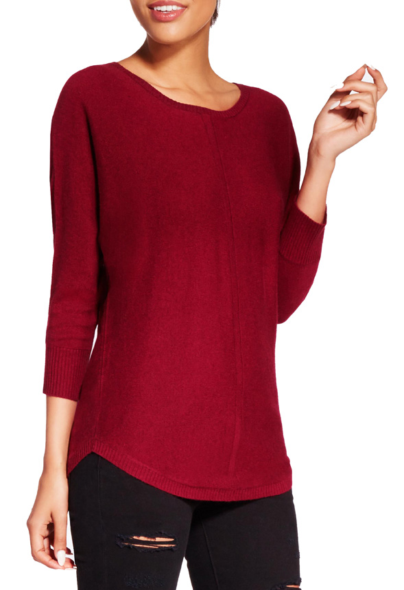 Perla Pullover in Burgundy - Get great deals at JustFab