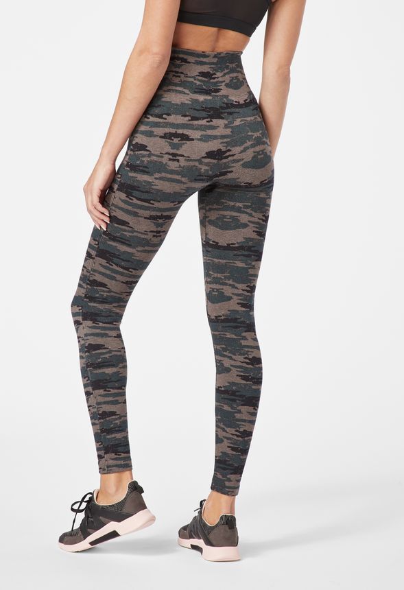 High-Waisted Camo Seamless Leggings in Camo - Get great deals at JustFab