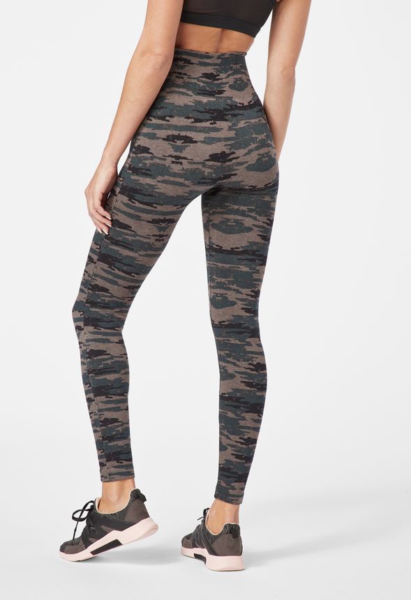 camo high waisted workout leggings