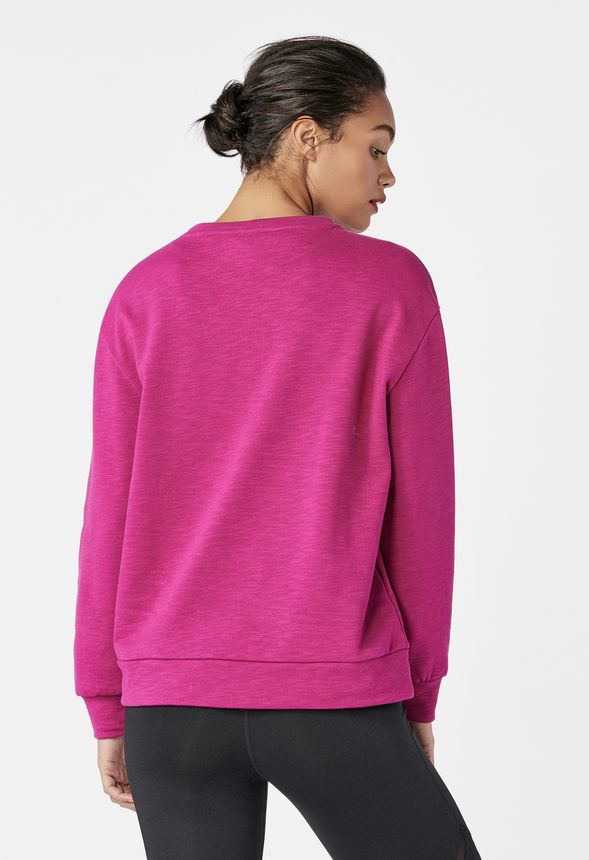 Active Terry Pullover in Festival Fuchsia - Get great deals at JustFab