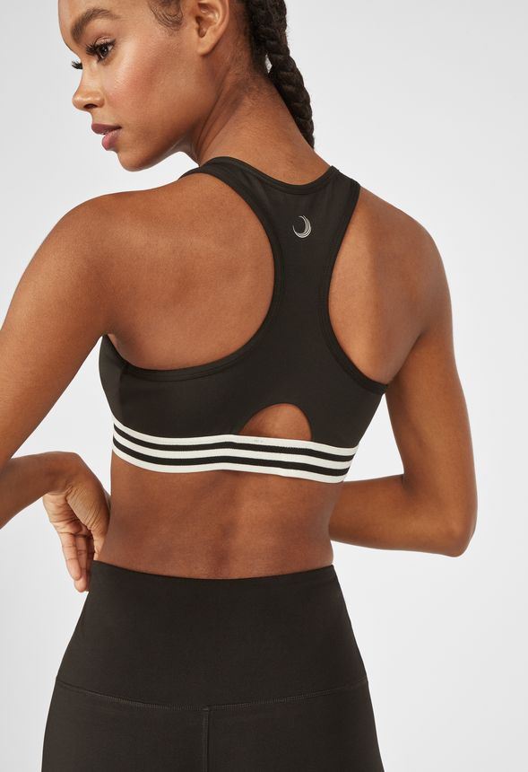 Sports Bra With Key Hole in Black - Get great deals at JustFab