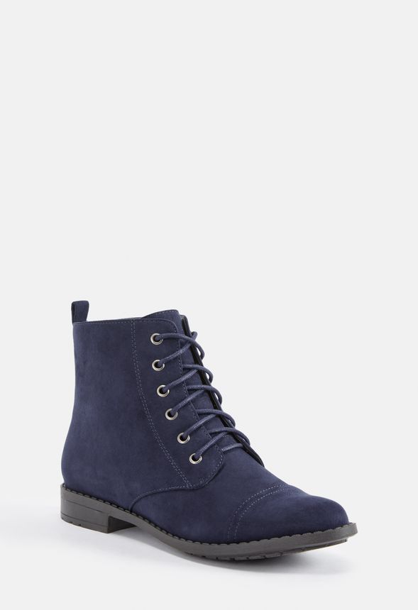 navy lace up ankle boots