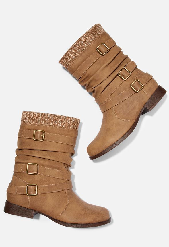 justfab sweater cuff boots