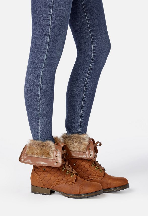 edie lace up bootie justfab
