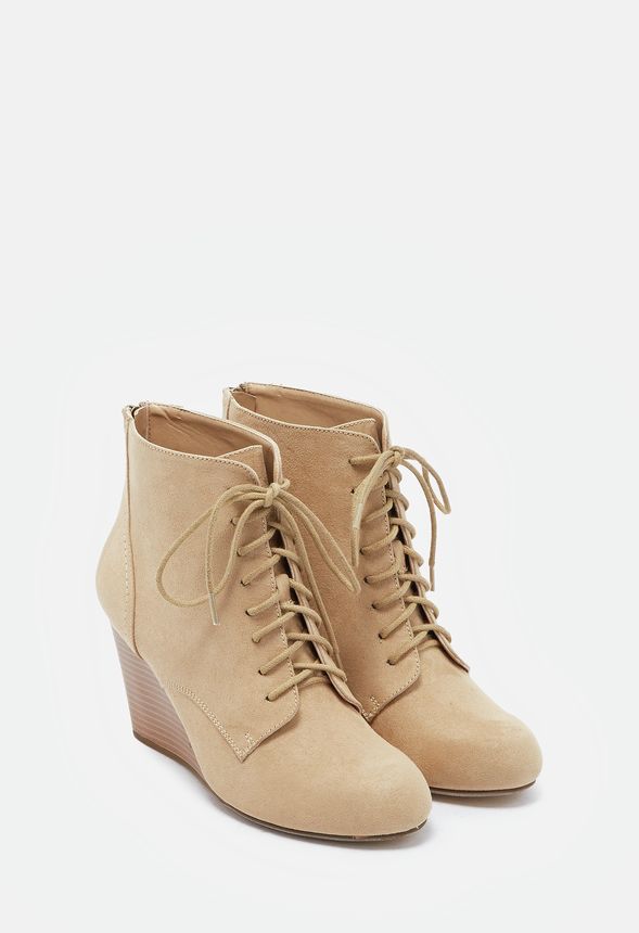 Eloise Bootie in Tan - Get great deals at JustFab