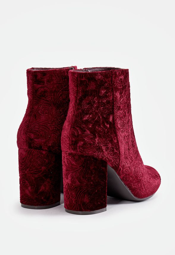 Loreida Bootie in Burgundy - Get great deals at JustFab