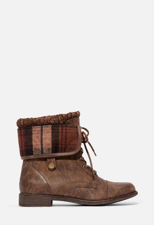 Elenora Bootie in Brown - Get great deals at JustFab