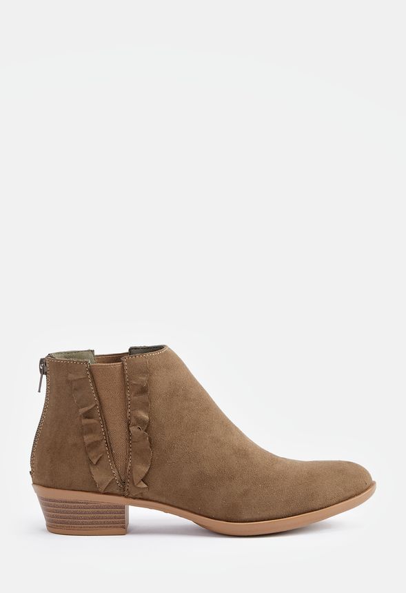 Milla Bootie in Olive - Get great deals at JustFab
