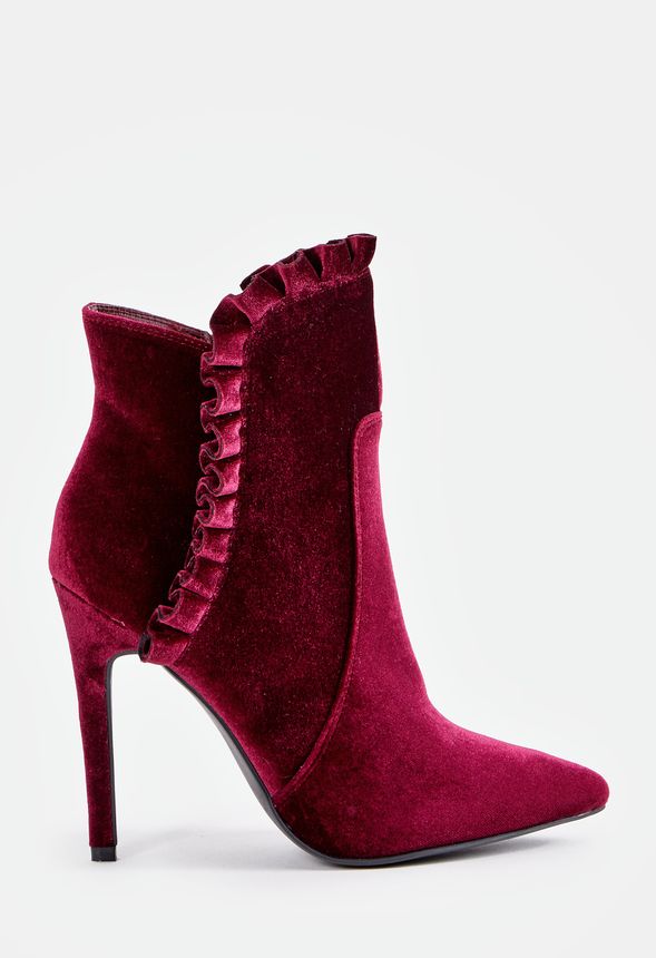 justfab burgundy booties
