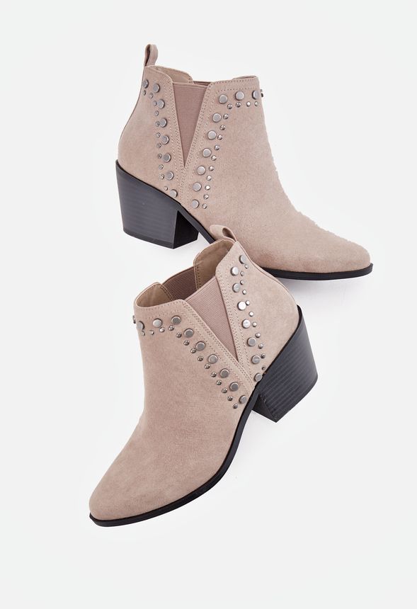 Suzanna Bootie in Taupe - Get great deals at JustFab