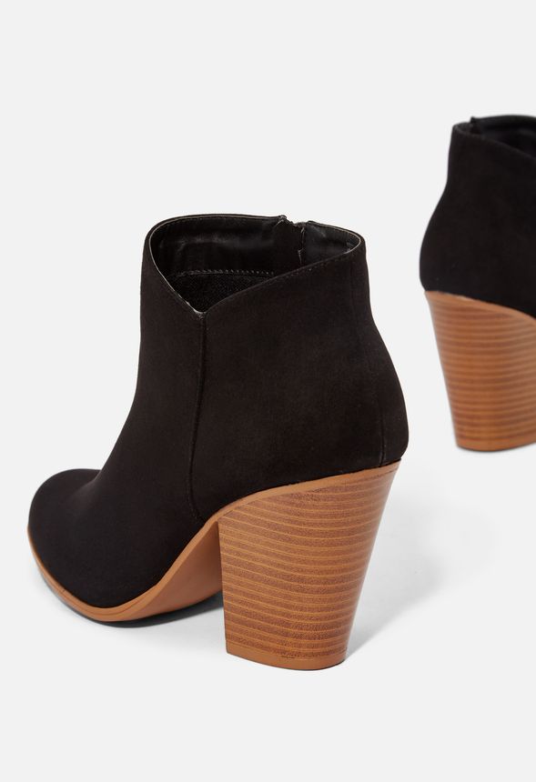 black block heel bootie