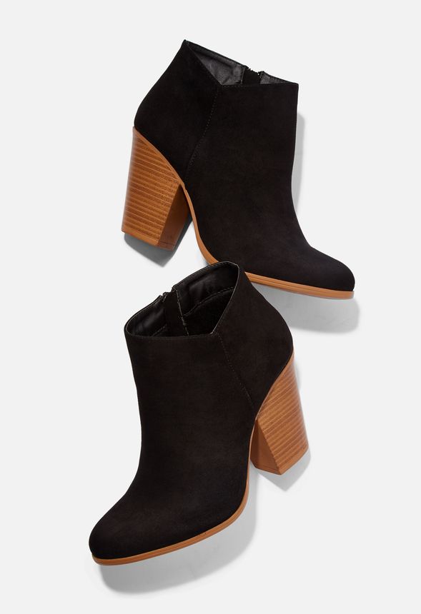 black block heel bootie