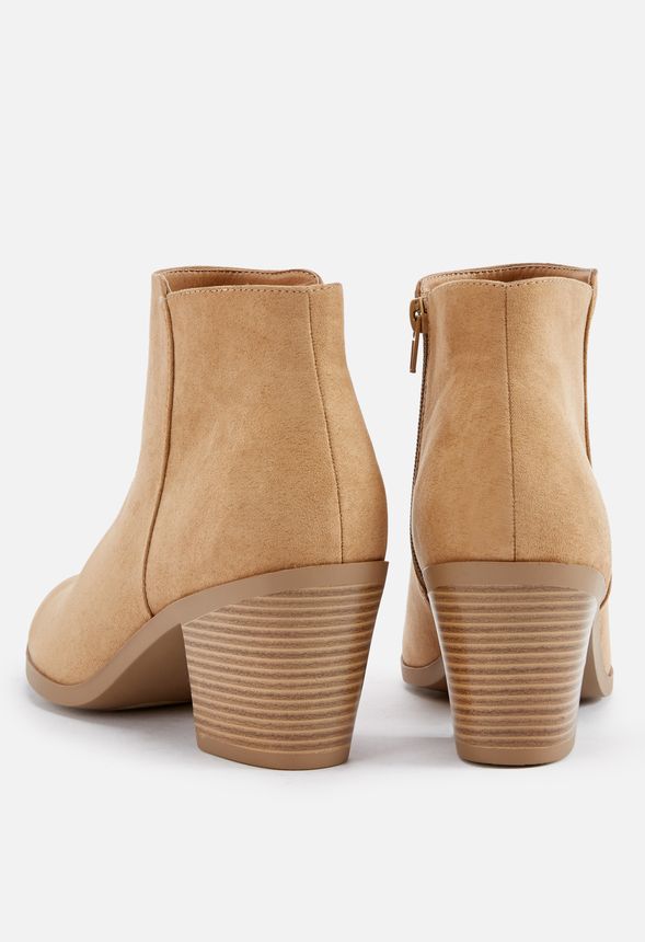 block heel open toe bootie