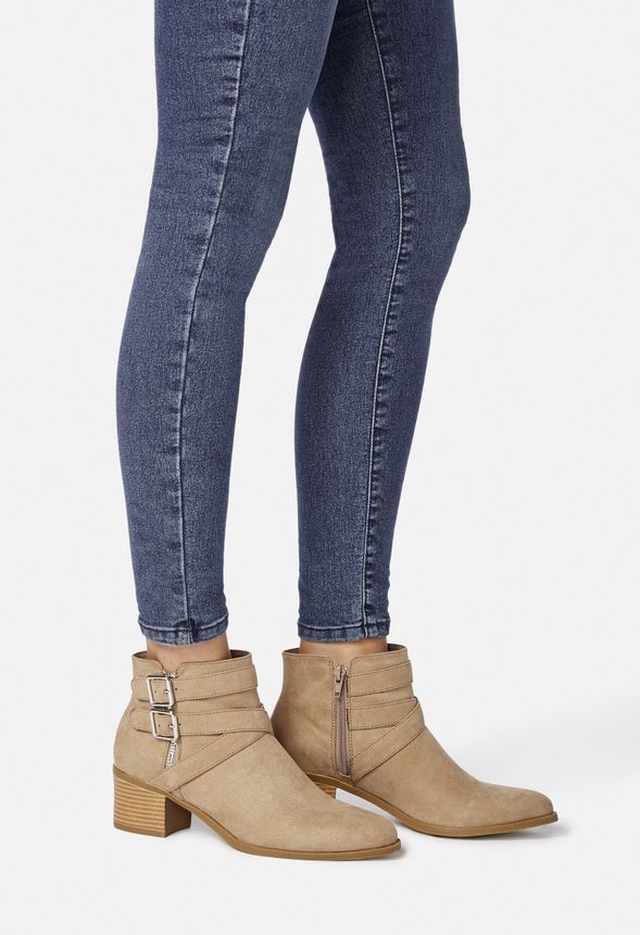 wonders block heel bootie