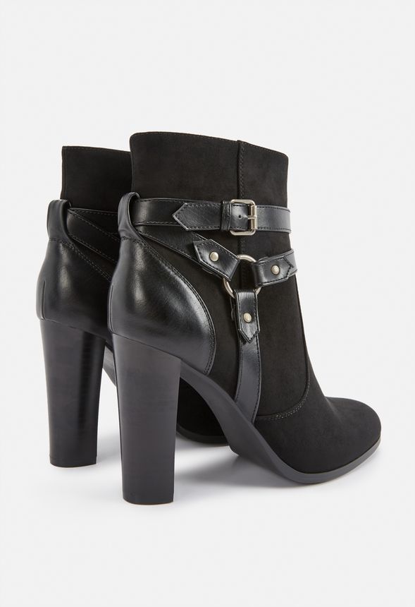 Lissa Harness Heeled Bootie in Black - Get great deals at JustFab