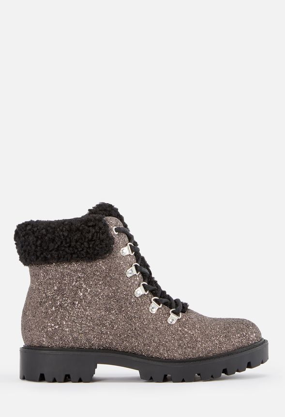 glitter lace up boots