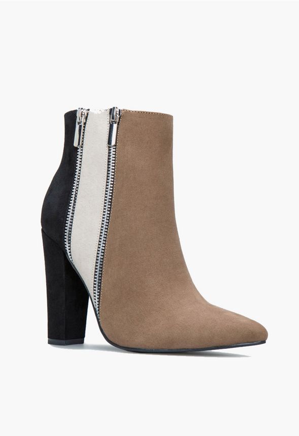Diane zipper heeled bootie Clearance