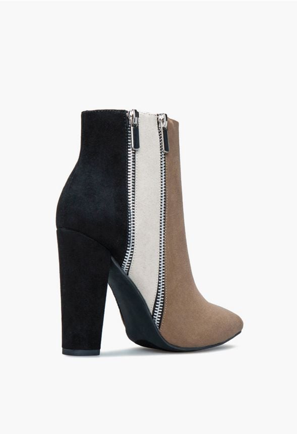 diane zipper heeled bootie