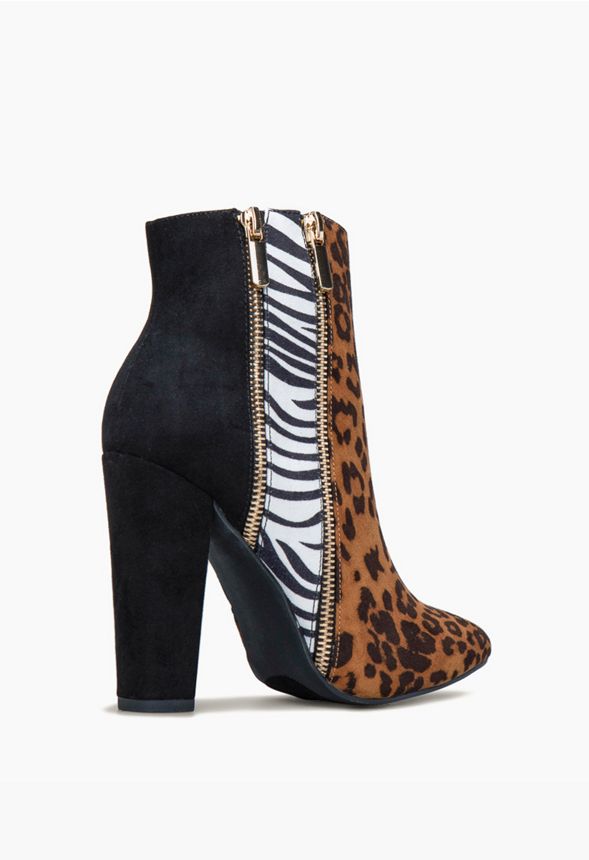 diane zipper heeled bootie