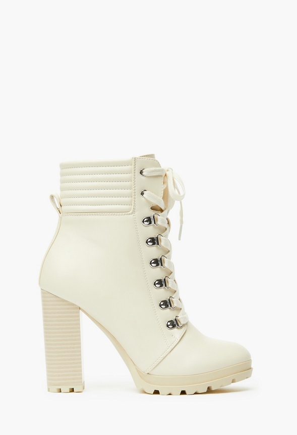 Shandee Lace-Up Bootie in Birch White - Get great deals at JustFab