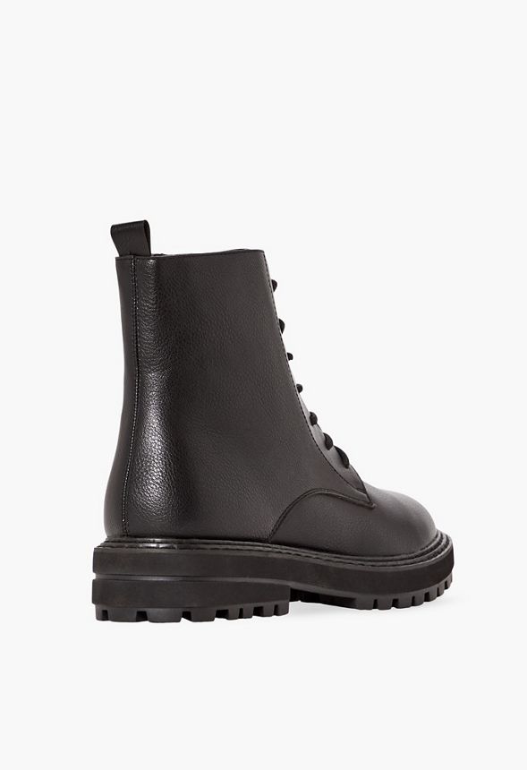 Giovanna Combat Boot in Black Onyx - Get great deals at JustFab