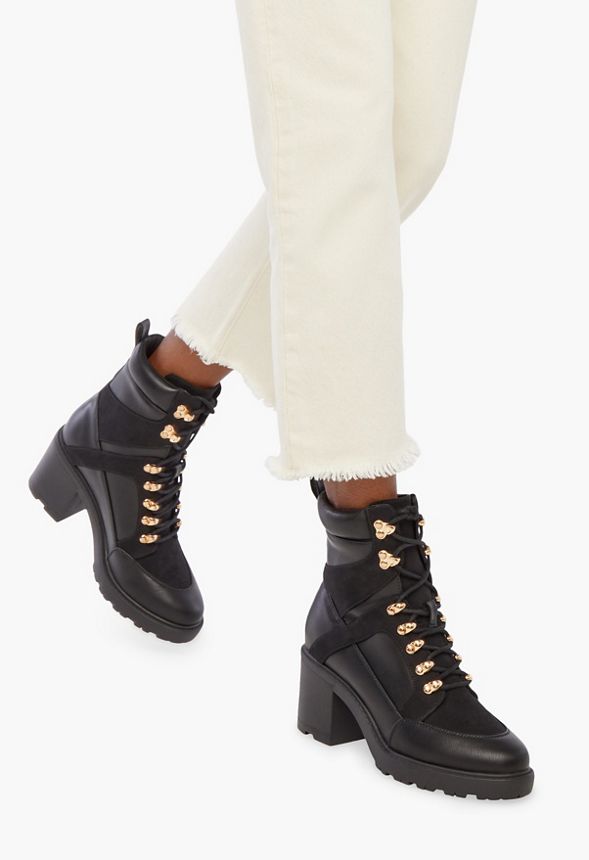 edie lace up bootie justfab