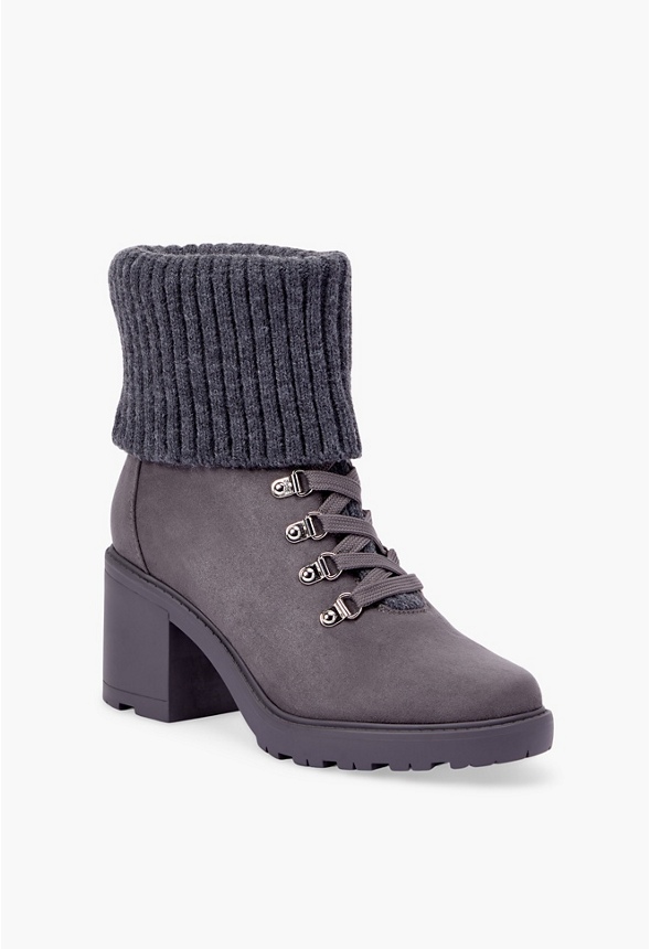 kylie lace up duck boot grey