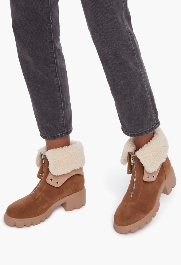 Betsy Shearling Cuff Ankle Boot