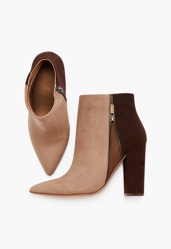 rosamund patchwork block heeled bootie