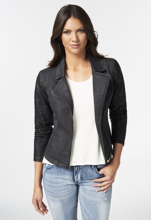 Quilted Moto Jacket in Quilted Moto Jacket - Get great deals at JustFab