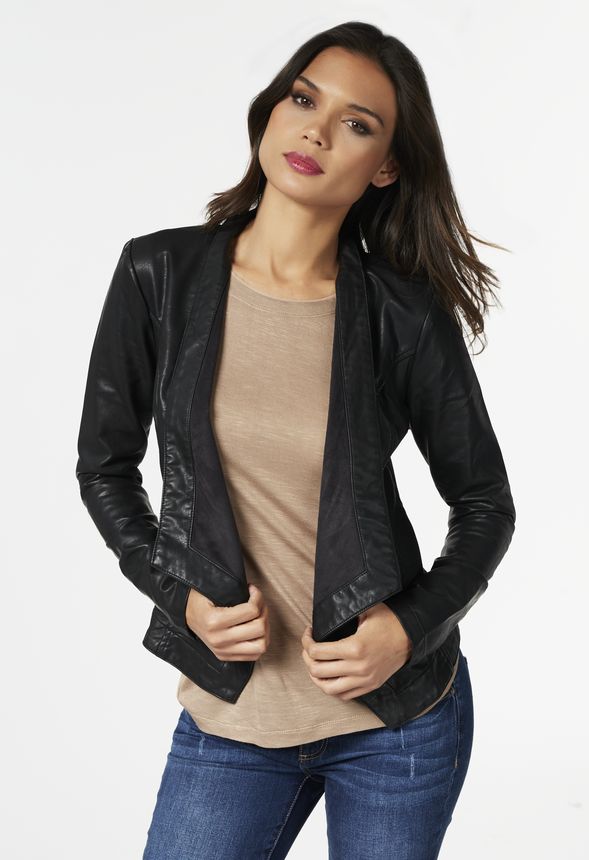 Drape Front Jacket in Drape Front Jacket - Get great deals at JustFab