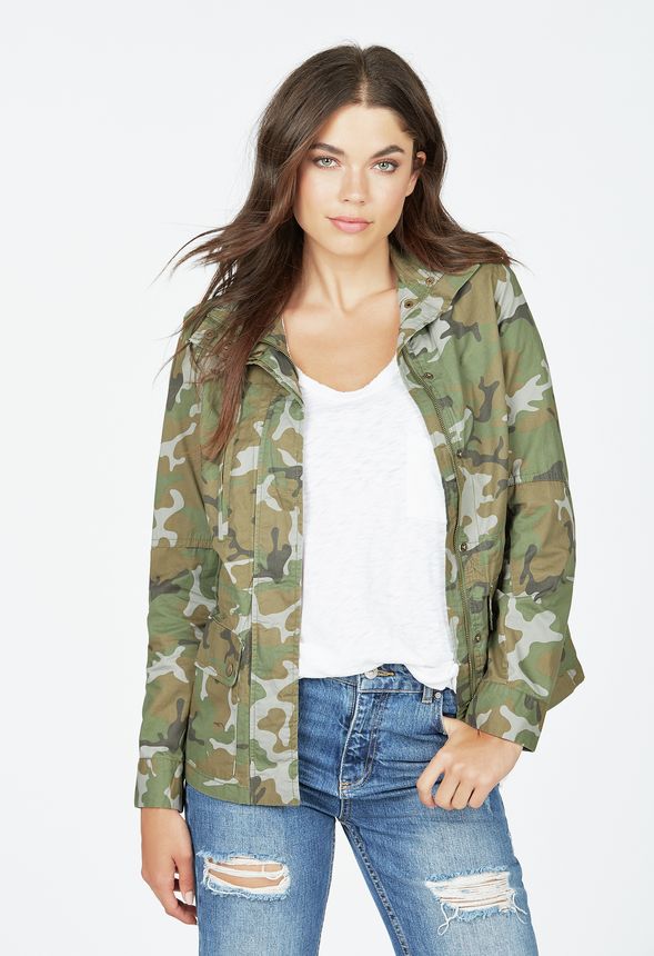 Camo Utility Jacket in Camo Utility Jacket - Get great deals at JustFab
