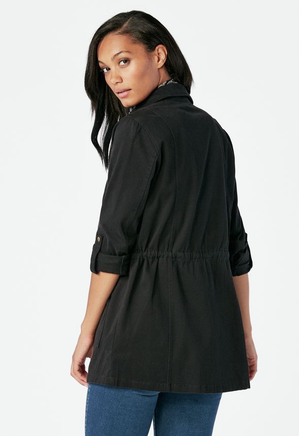 Classic Utility Jacket in Black - Get great deals at JustFab