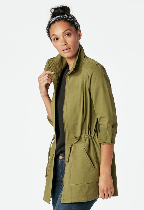 Classic Utility Jacket in dark olive - Get great deals at JustFab