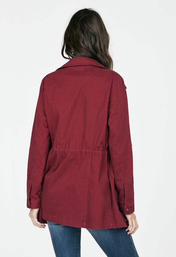 Classic Utility Jacket in Oxblood - Get great deals at JustFab