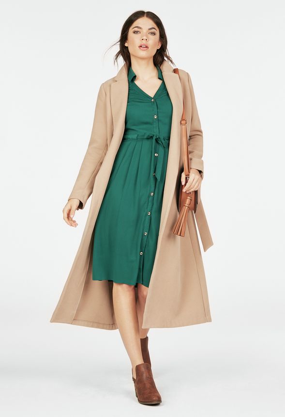 wrap tie coat