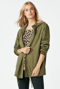 Hooded Jacket in Dark Olive - Get great deals at JustFab