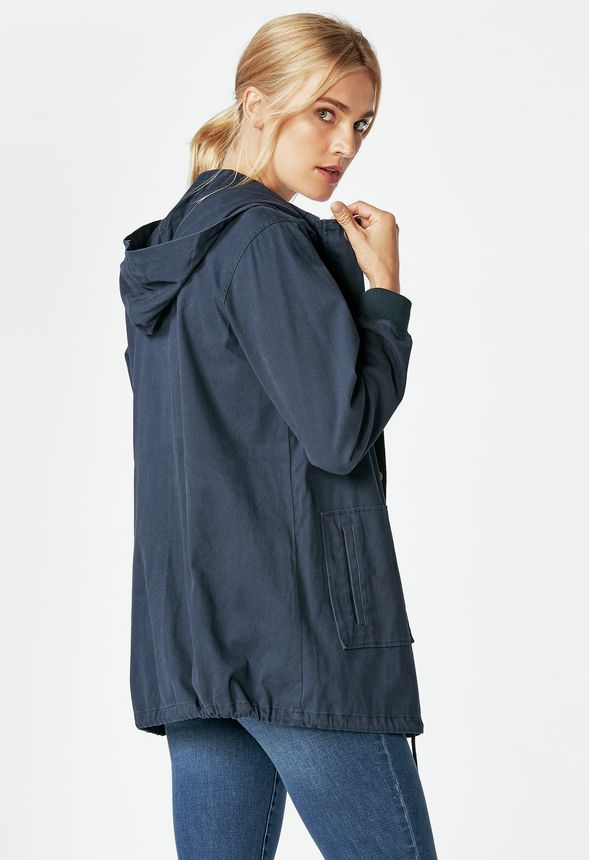 Hooded Jacket in MIDNIGHT BLUE - Get great deals at JustFab