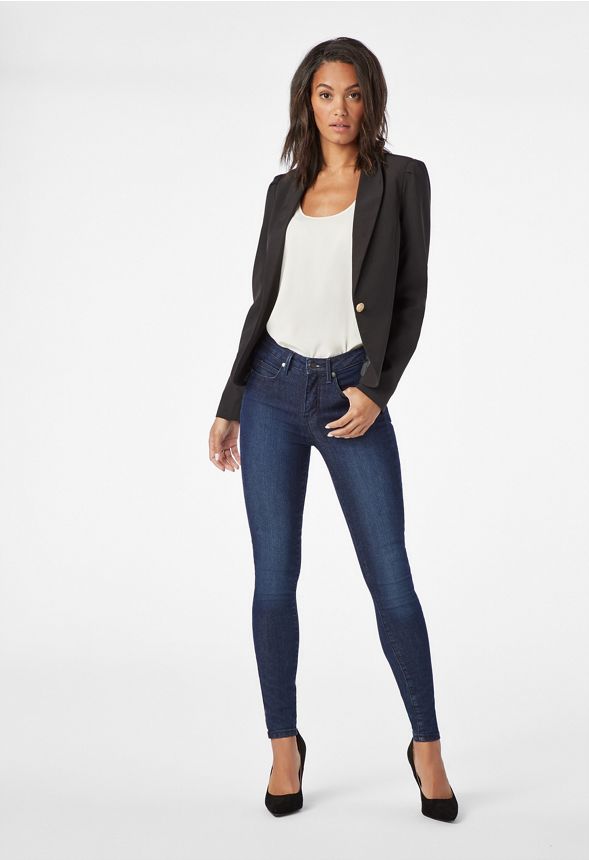 Puff Sleeve Blazer in Black - Get great deals at JustFab