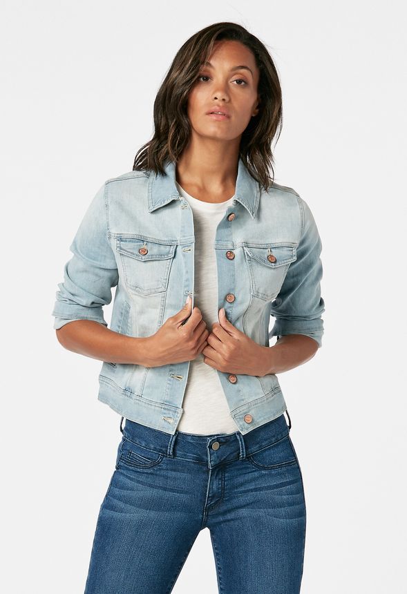 Stretch Denim Jacket in LIGHT WASH - Get great deals at JustFab