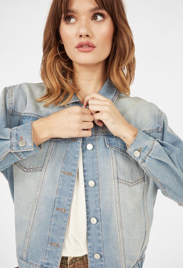 Medium Wash Denim Jacket in MEDIUM WASH - Get great deals at JustFab