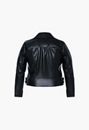 Plus Size Quilted Faux Leather Biker Jacket