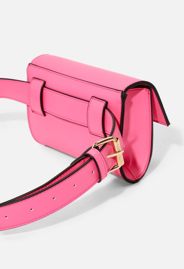 neon pink belt bag