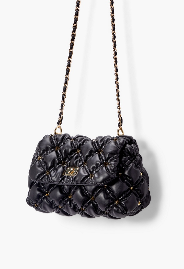 Stud Quilted Crossbody